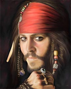 portrait painting of Johhnny Depp