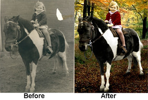 photo restoration before and after example